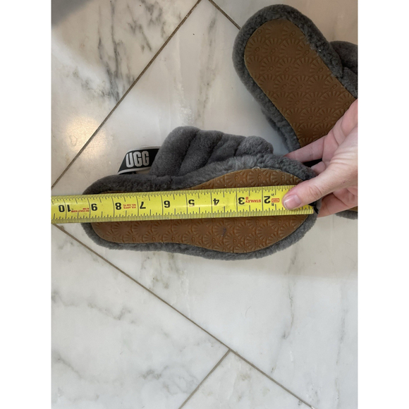 UGG Australia Fluff Yeah Women's Slide Slipper, Size 6 - Charcoal - Picture 8 of 8